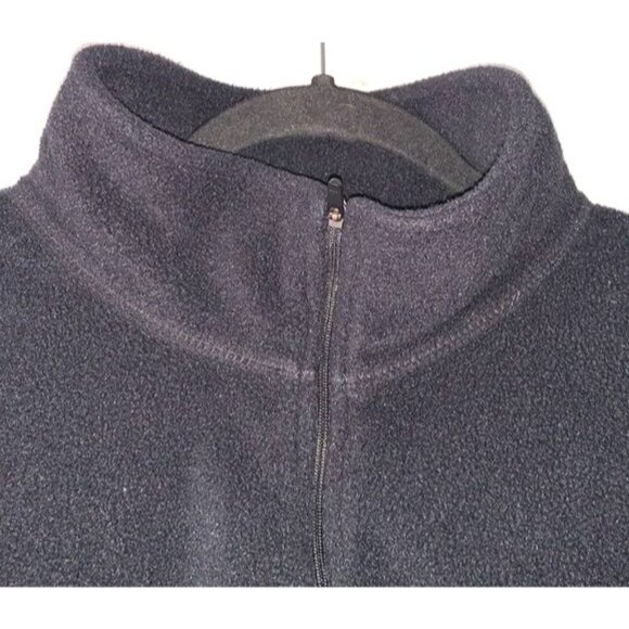 Cabelas Black Half Zip Fleece Pullover Outdoor Warm Layer L Reg - Picture 2 of 8